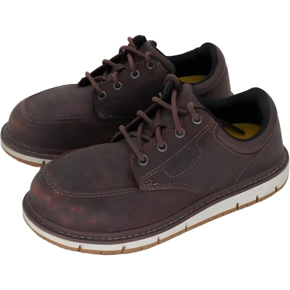 KEEN Utility Chicago Oxford Composite Toe Work Shoes Tobacco/Black Men's US 7M - Picture 2 of 6